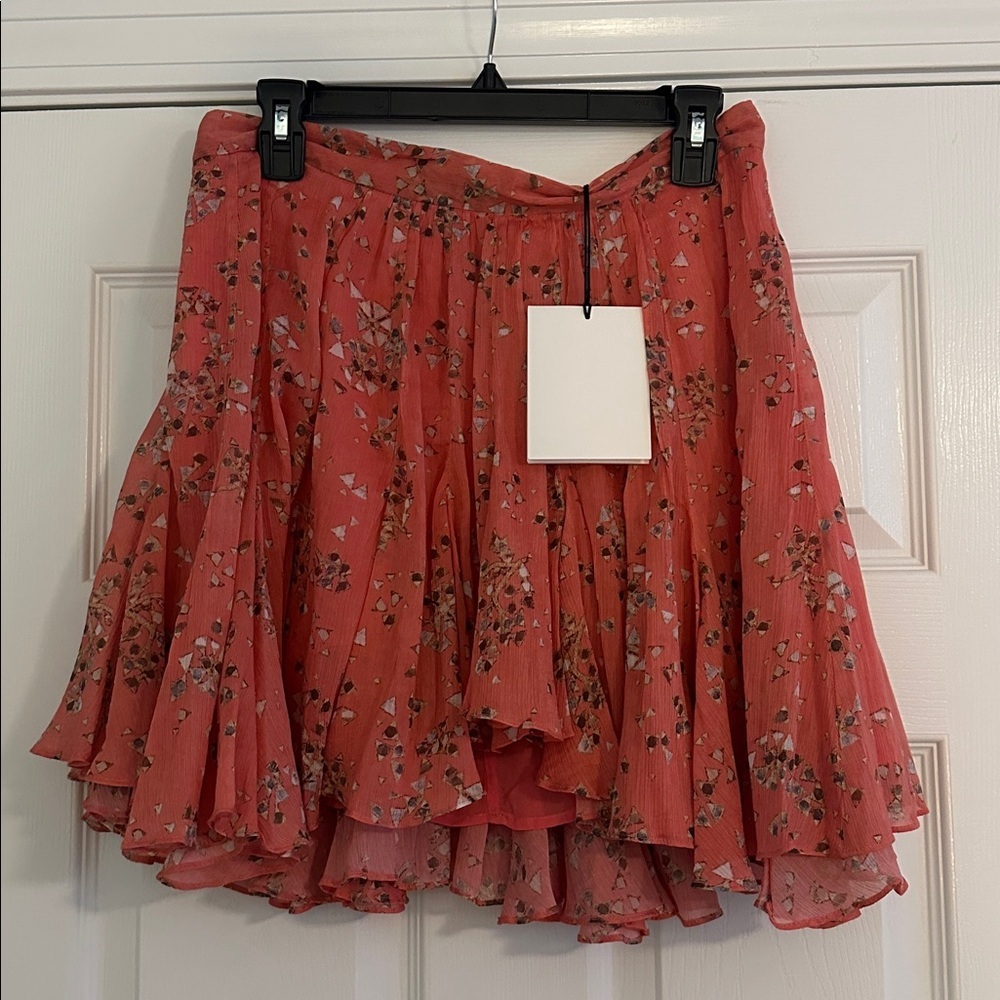 Isabel Marant Anael Printed Handkerchief Skirt Silk Boho French Couture NWT